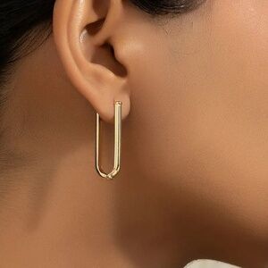 Elegant Simple Square Hoop Earrings